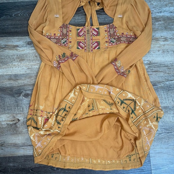 Free People Rhiannon Embroidered Dress Sz (S) - Picture 6 of 14